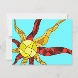Farbige Sonne Postkarte