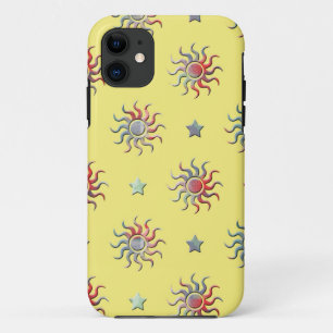Farbige Sonne und Sterne Design Case-Mate iPhone Hülle