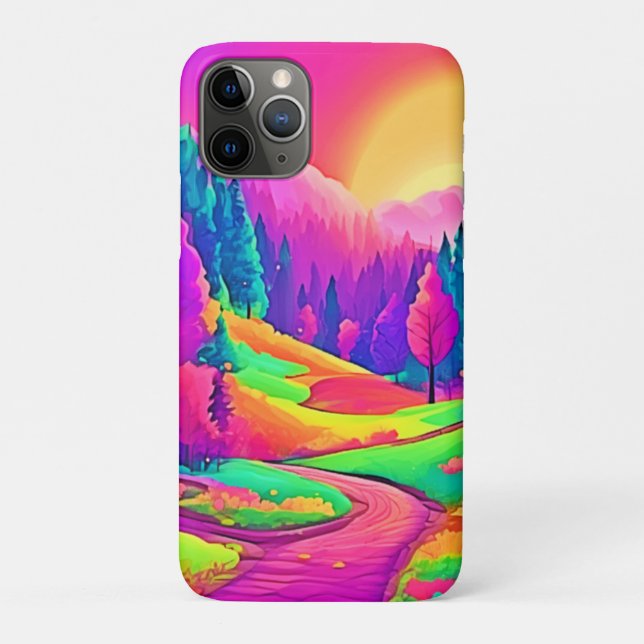 Farbige Sonnenuntergangsansicht Case-Mate iPhone Hülle (Rückseite)