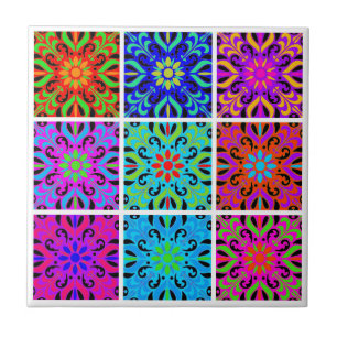 Farbige spanisch marokkanische Moderne Fliese