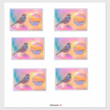 Farbige Sparrow und Regenbogenblase