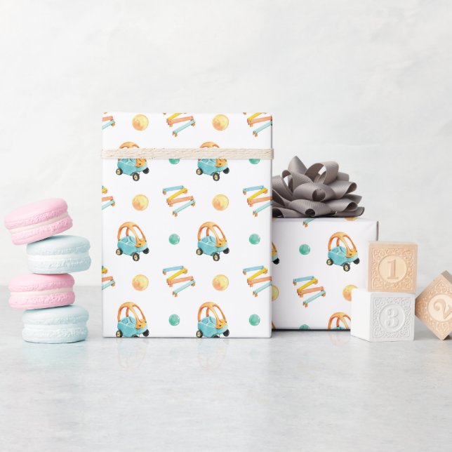 Farbige Spielwiese  Geschenkpapier (Babyparty)