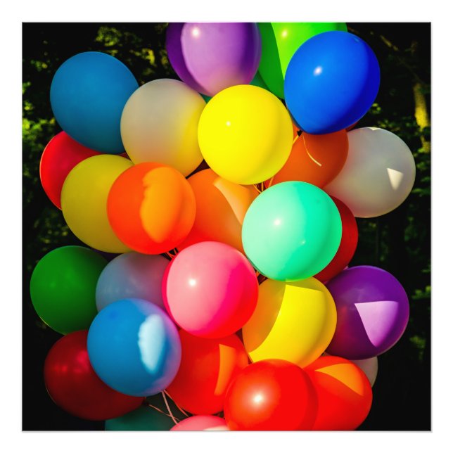Farbige Spielzeugballoons Fotodruck (Vorne)