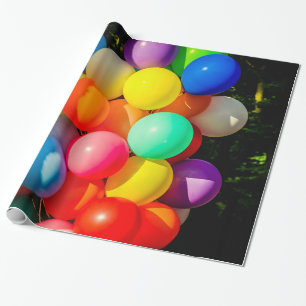 Farbige Spielzeugballoons Geschenkpapier