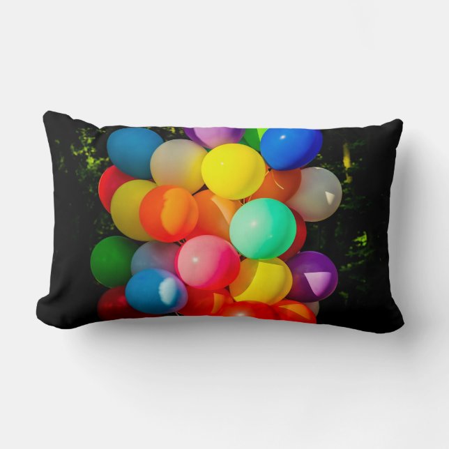 Farbige Spielzeugballoons Lendenkissen (Vorderseite)