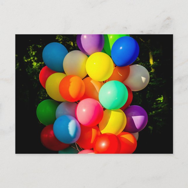Farbige Spielzeugballoons Postkarte (Vorderseite)