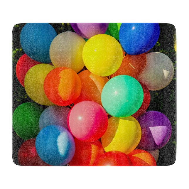 Farbige Spielzeugballoons Schneidebrett (Vorderseite)