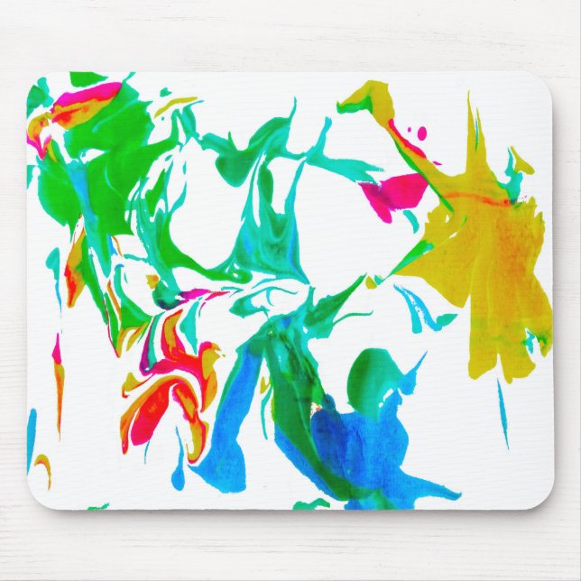 Farbige Spinnennetze Mousepad (Vorne)