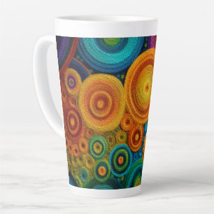 Farbige Spirale Abstractes Muster Geometrische Wir Milchtasse