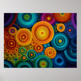 Farbige Spirale Abstractes Muster Geometrischer Wi Poster