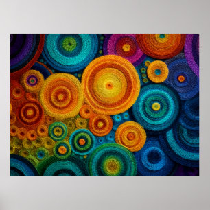 Farbige Spirale Abstractes Muster Geometrischer Wi Poster