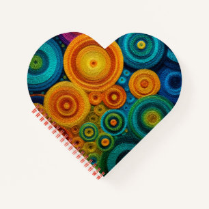 Farbige Spirale Abstrakte Muster Geometrische Wirb Notizbuch