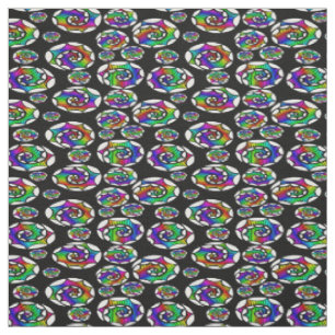 Farbige Spiralen Stoff