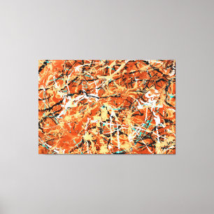 FARBIGE SPLATTER XLVII - Action Painting - Leinwanddruck
