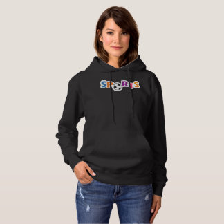 Farbige Sporttextgestaltung mit einem Fußball Hoodie