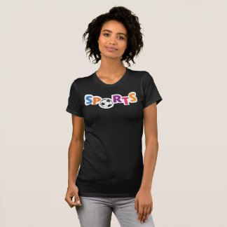 Farbige Sporttextgestaltung mit einem Fußball T-Shirt