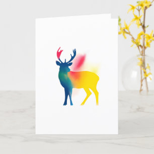 Farbige Spray Paint Poker Silhouette Karte