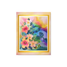 Farbige Springbrasse mit Blume