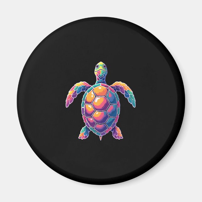 Farbige Spritz-Ost-Dosenschildkröte (2) Magnet (Vorne)