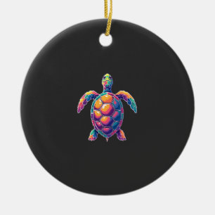 Farbige Spritz Ost-Schmuckschildkröte (2) Keramik Ornament