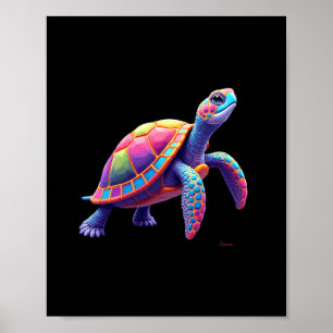 Farbige Spritz-Ost-Schmuckschildkröte (4) Poster