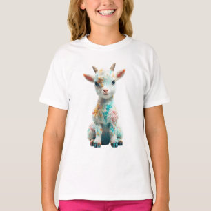 Farbige Spritzbabyziege Kinder T-Shirt