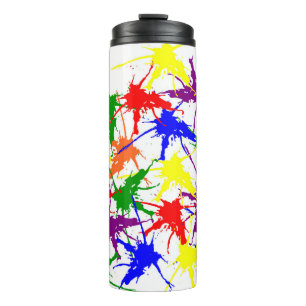 farbige Spritzer Thermosbecher