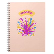 Farbige Spritzlackierung Tolles Notizbuch