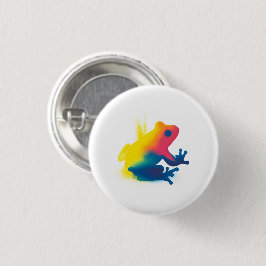 Farbige Spritzpaint Frog Silhouette Rundtaste Button