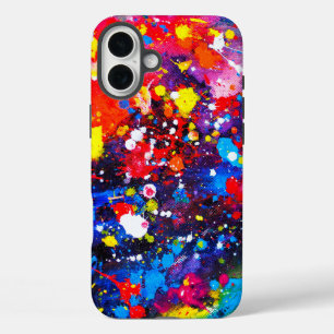Farbige Spritztechnik-Leinwandkunst iPhone 16 Plus Hülle