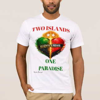 Farbige St. Kitts & Nevis T-Shirt