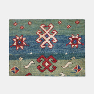 Farbige Stahlblau hellgrün  Fußmatte