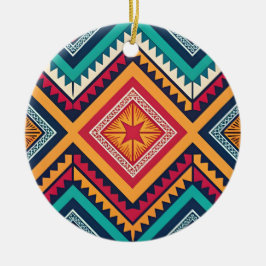 Farbige Stammesmuster Keramik Ornament