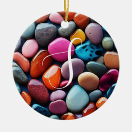 Farbige Steine Keramik Ornament