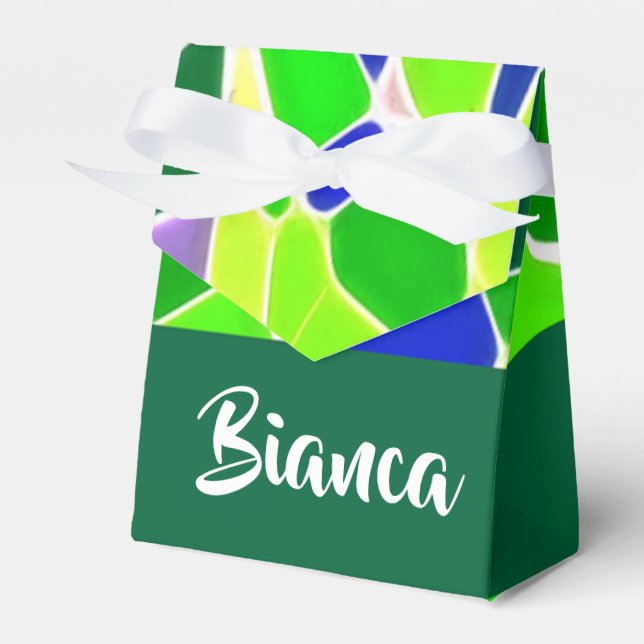 Farbige Steinformen Geschenkschachtel (Vorderseite)