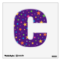 Farbige Sterne Confetti Letter C