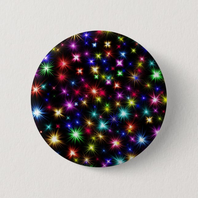 Farbige Sterne Feuerwerke Design-27317 Button (Vorderseite)