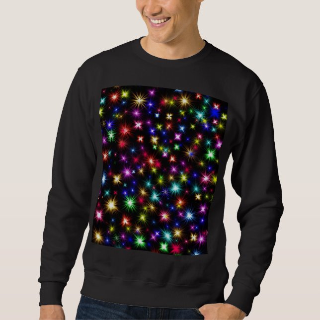 Farbige Sterne Feuerwerke Design-27317 Sweatshirt (Vorderseite)