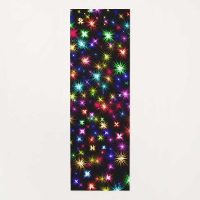 Farbige Sterne Feuerwerke Design-27317 Yogamatte (Vorderseite)