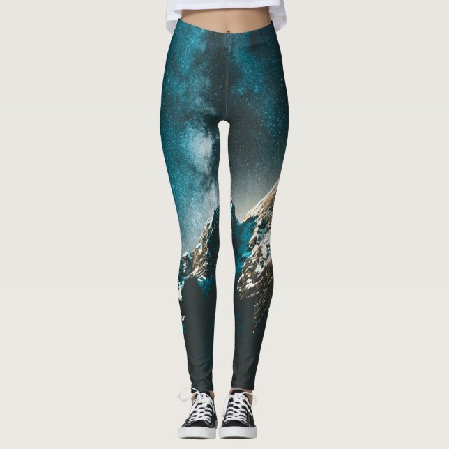 Farbige Sterne Leggings (Vorderseite)