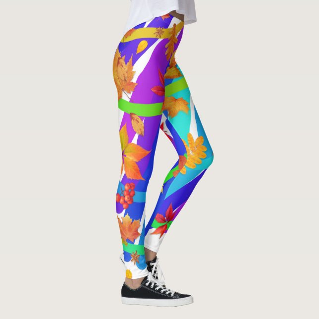 farbige Sticks von Blätter Leggings (Rechts)