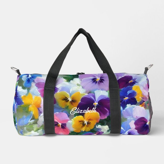 Farbige Stiefmütterchen  Duffle Bag (Vorderseite)