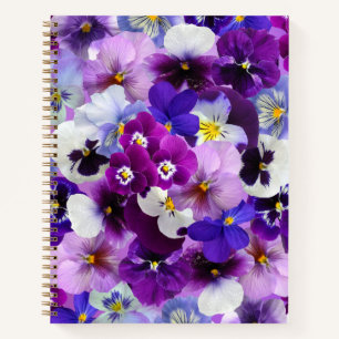 Farbige Stiefmütterchen, Hübsche Blume, Notizbuch