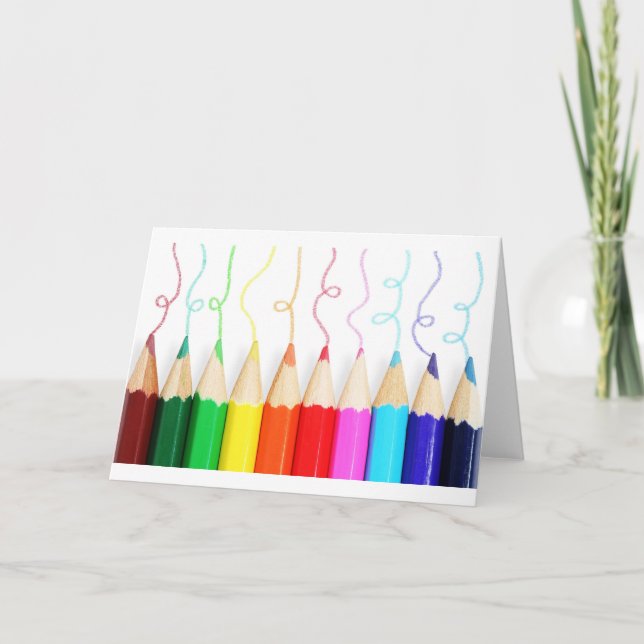 Farbige Stift Art Karte (Vorderseite)
