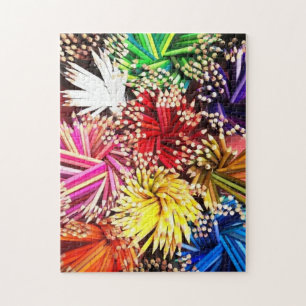 Farbige Stifte Lila-Gelb-Rosa