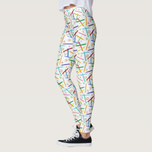 Farbige Stifte Muster Leggings