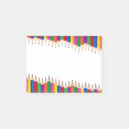 Farbige Stifte Post-it Klebezettel