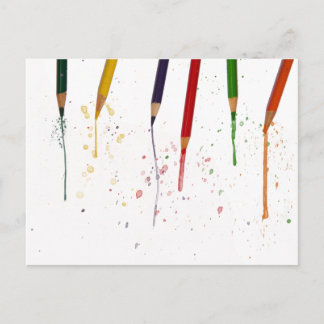 Farbige Stifte Postkarte