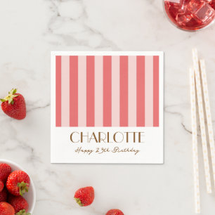 Farbige stilvolle minimalistische Streifen Party Serviette