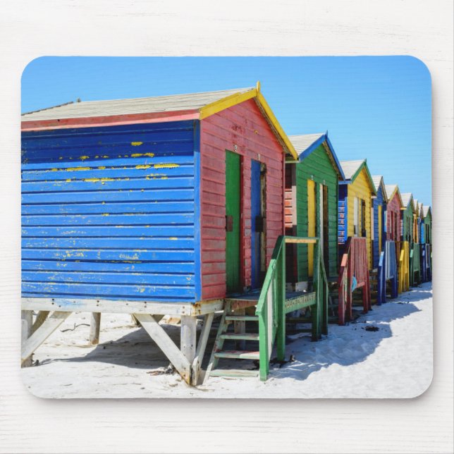 Farbige Strand-Hütten Mousepad (Vorne)